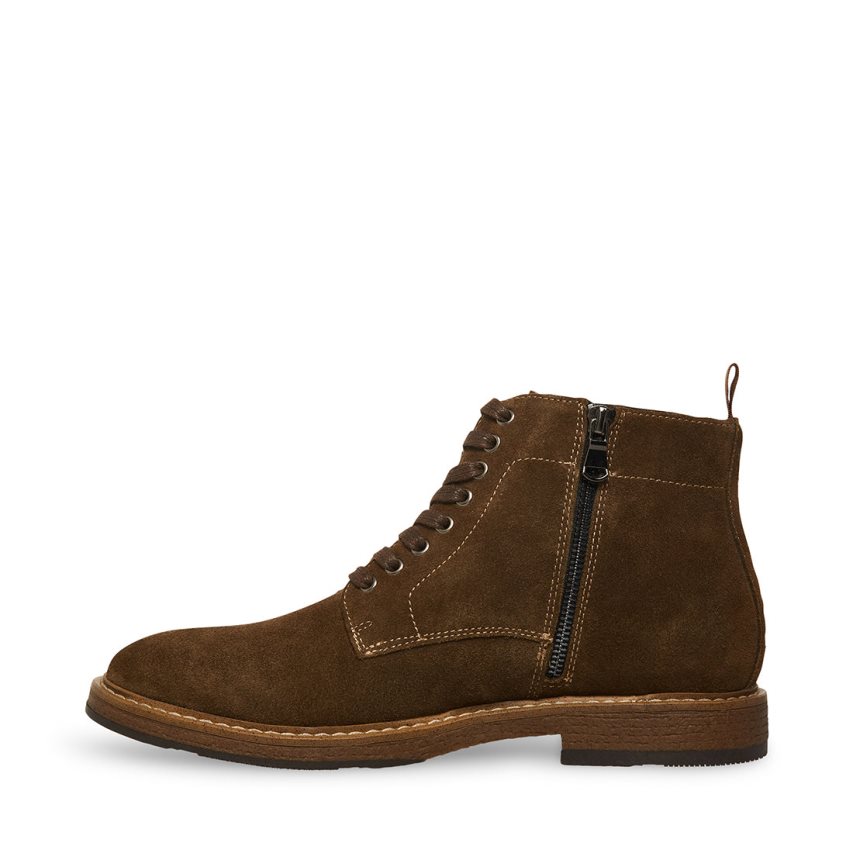 Dark Brown Steve Madden Mitchell Suede Men's Ankle Boots | PH 4763UQH